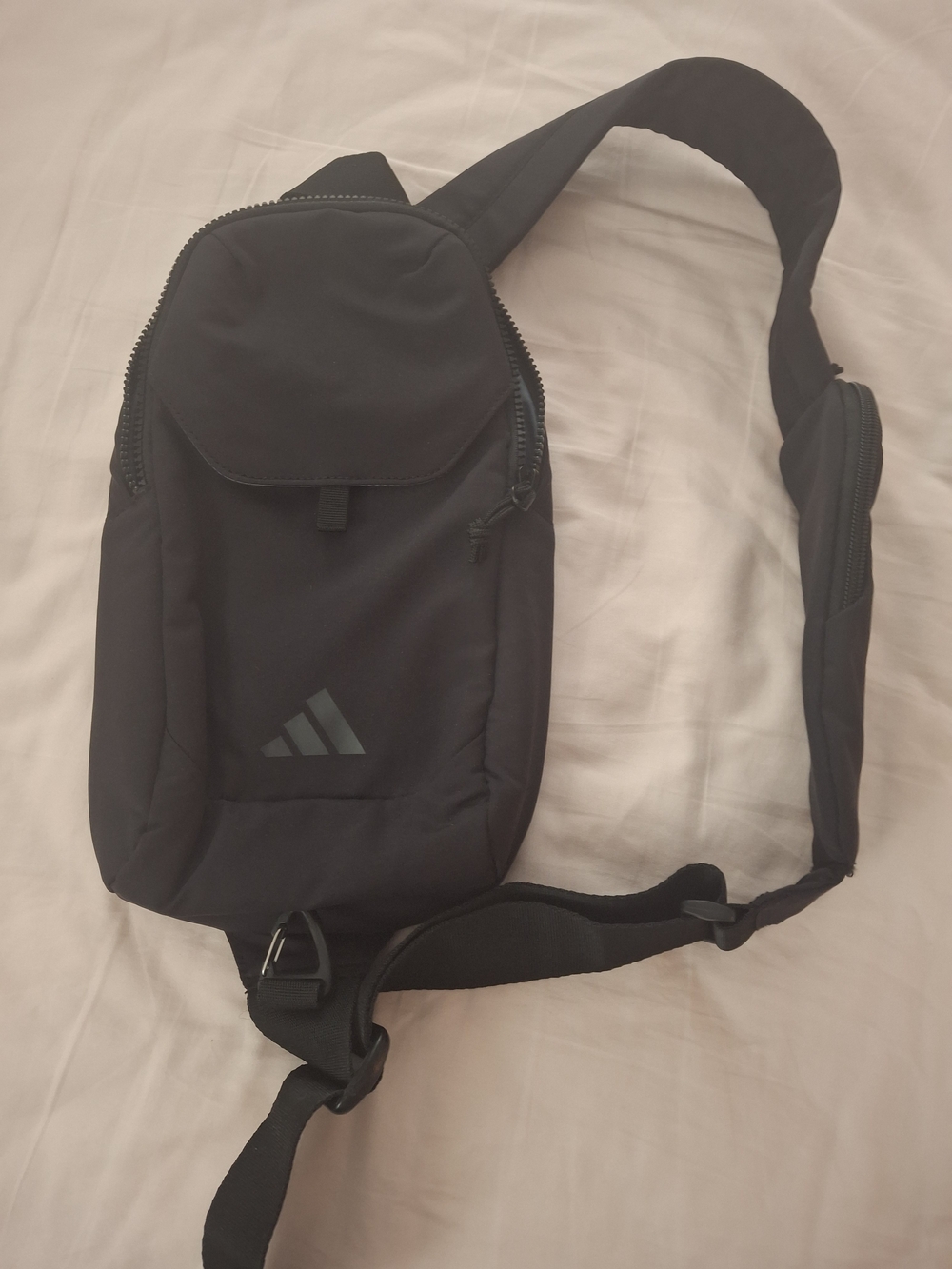 Adidas Black Sling Crossbody Bag - Compact Men’s Travel Bag